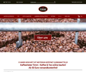 Kaffee-Timm.de(Kaffeeröster Timm) Screenshot