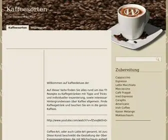 Kaffeedeluxe.de(Kaffeegetränk) Screenshot