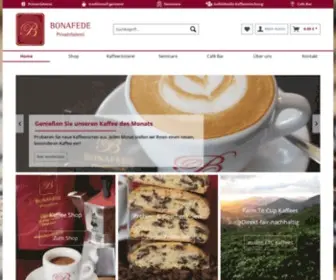 Kaffeeroesterei-Bonafede.de(Kaffeerösterei mit Leidenschaft für Spezialitätenkaffees) Screenshot