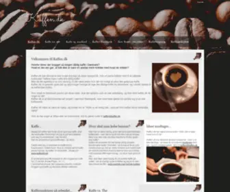 Kaffen.dk(Den ældste danske hjemmeside om Kaffe) Screenshot