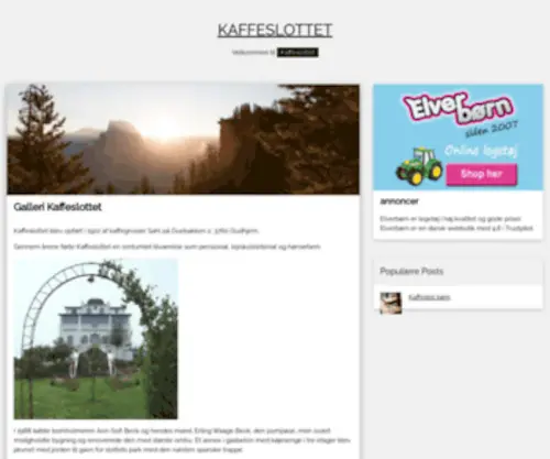 Kaffeslottet.dk(Kaffeslottet Gudhjem Bornholm) Screenshot