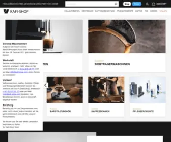 Kafi-Shop.com(Kaffeemaschinen, Espressomaschinen & Kaffee kaufen) Screenshot