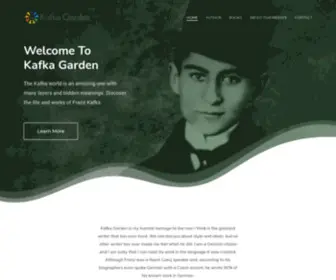 Kafkagarden.com(Franz Kafka Fansite) Screenshot
