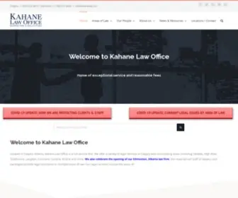 Kahanelaw.com(Kahane Law Office) Screenshot