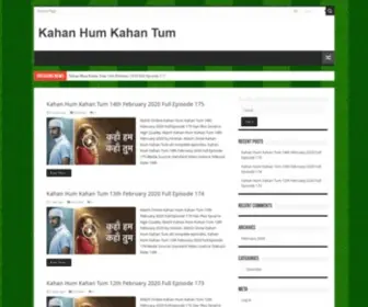 Kahanhum.com(Kahan Hum Kahan Tum Sony TV Serial All Episodes Watch Online) Screenshot