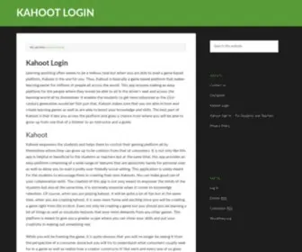 Kahoot-Logini.com(Kahoot Login) Screenshot