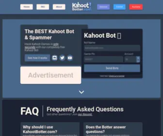 Kahootbotter.com(FREE Kahoot Bot) Screenshot
