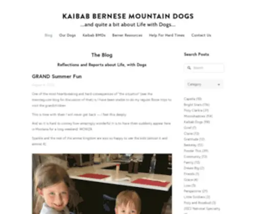 Kaibabbmd.org(Kaibab Bernese Mountain Dogs) Screenshot