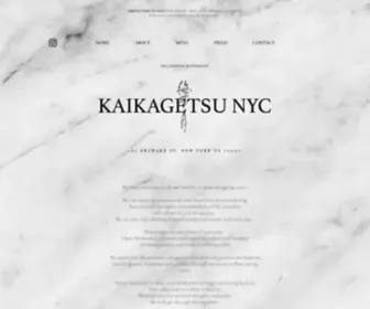 Kaikagetsunyc.com(Japanese restaurant) Screenshot