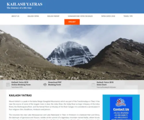 Kailashyatras.com(Shri Kailash Yatra 2018) Screenshot