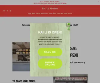 Kailikitchen.com(Kai Li Kitchen) Screenshot