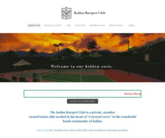 Kailuaracquetclub.com(Kailua Racquet Club) Screenshot