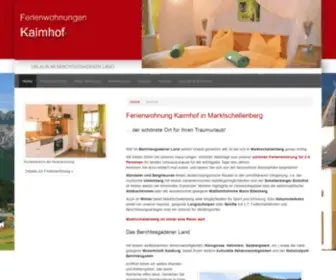 Kaimhof.de(Ferienwohnungen Kaimhof in Marktschellenberg) Screenshot