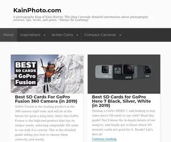 Kainphoto.com(A photography blog of Kain Harvey) Screenshot