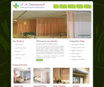 Kainternational.co.in(Hospital Curtain Bangalore) Screenshot