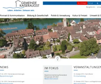 Kaiseraugst.ch(Gemeinde Kaiseraugst) Screenshot