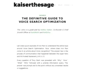 Kaiserthesage.com(Seo strategies) Screenshot