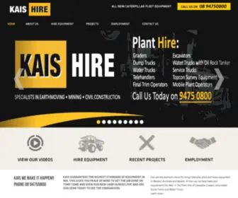 Kaishire.com.au(Kais Hire) Screenshot