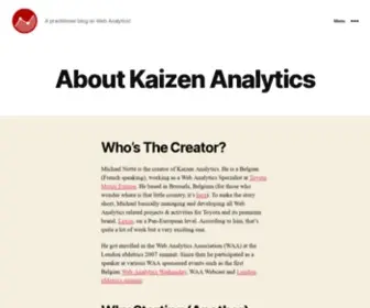 Kaizen-Analytics.com(A practitioner blog on Web Analytics) Screenshot