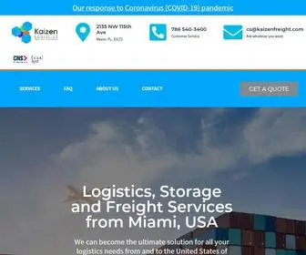 Kaizenfreight.com(Servicios de Logística) Screenshot