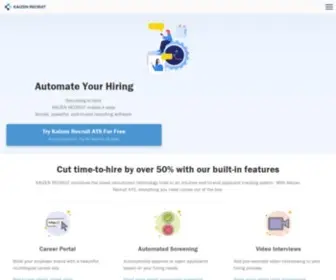 Kaizenrecruit.com(Automated Applicant Tracking Software for Corporate HR and TA Teams) Screenshot