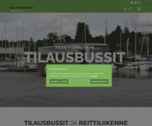 KajForsblom.fi(Tilausajot tilausbussit Porvoo Helsinki Kaj Forsblom Oy Ab) Screenshot