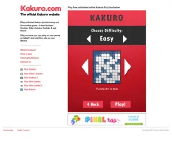 Kakuro.com(Play free online Kakuro) Screenshot