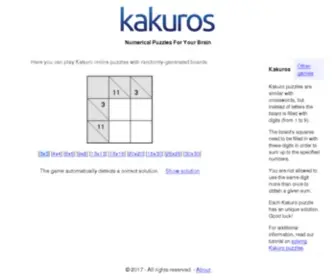 Kakuros.com(Kakuro Online) Screenshot