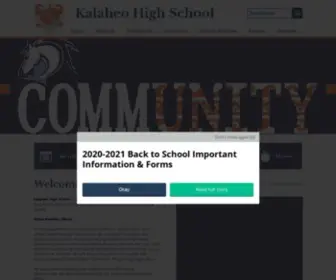 Kalaheohigh.org(Kalaheo High School) Screenshot