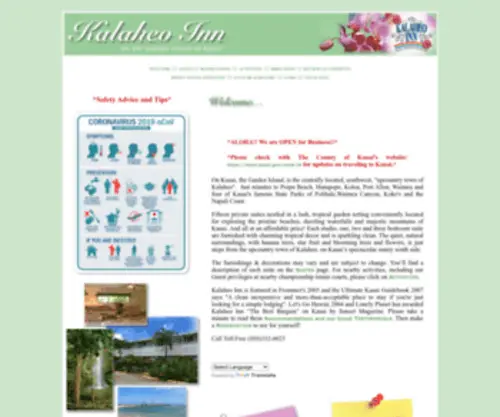 Kalaheoinn.com(Kauai budget hotel) Screenshot