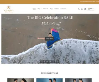 Kalaneca.com(House of Handloom) Screenshot