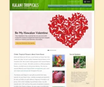 Kalanitropicals.com(Order Tropical Flowers Direct from Kauai) Screenshot