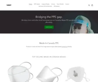 Kalari.ca(PPE Supplier) Screenshot