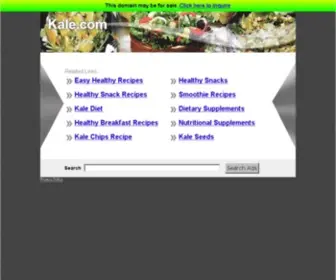 Kale.com(The Leading Kale Site on the Net) Screenshot