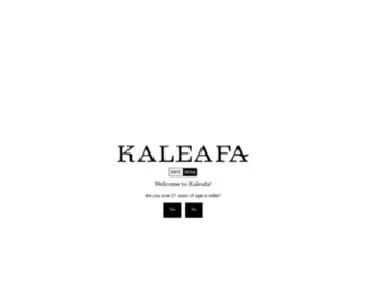 Kaleafa.com(The Northwest's Premier Dispensary Experience Find a Store Multilingual Support KaleafaFam) Screenshot