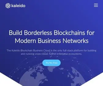 Kaleido.io(Enterprise Blockchain as a Service & Blockchain Cloud) Screenshot