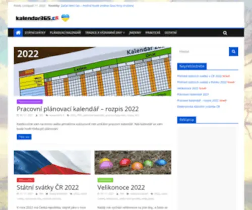 Kalendar365.cz(Kalendáře online) Screenshot