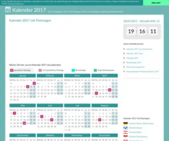 Kalender-2017.net(KALENDER 2017 mit Feiertagen & Ferien) Screenshot