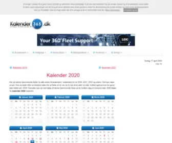 Kalender-365.dk(Kalender 2020) Screenshot