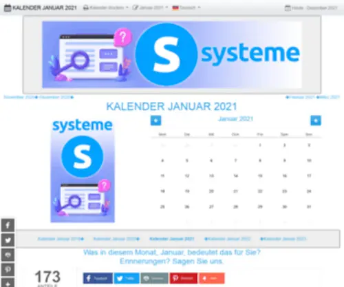 Kalender-Januar.com(KALENDER JANUAR 2021) Screenshot