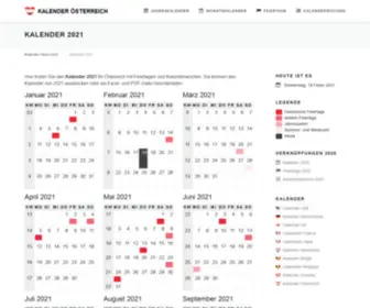 Kalender-Osterreich.at(Kalender 2021) Screenshot