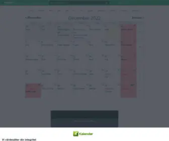 Kalender.se(Kalender 2024) Screenshot