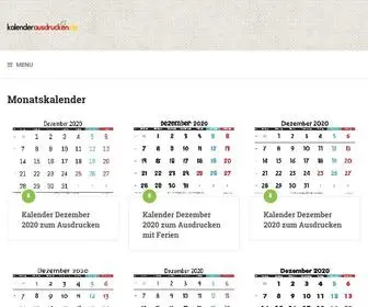 Kalenderausdrucken.de(Kalender 2022 zum Ausdrucken) Screenshot