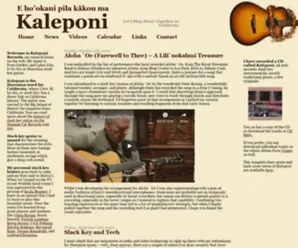 Kaleponi.com(Slack Key Guitar in Kaleponi) Screenshot