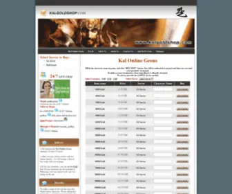 Kalgoldshop.com(Kal Online Geons) Screenshot