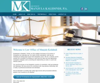 Kalidindilaw.com(Law Office Of Manjula Kalidindi) Screenshot