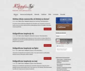 Kaligrafia.info(Polska strona o kaligrafii) Screenshot