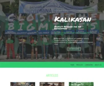 Kalikasan.net(Kalikasan Peoples Network For The Environment) Screenshot