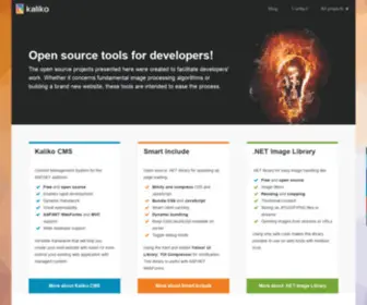 Kaliko.com(Home of Kaliko CMS and .NET Image Library open source projects) Screenshot