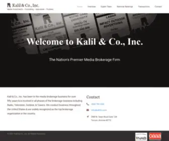 Kalilco.com(The nation's premier media brokerage firm) Screenshot